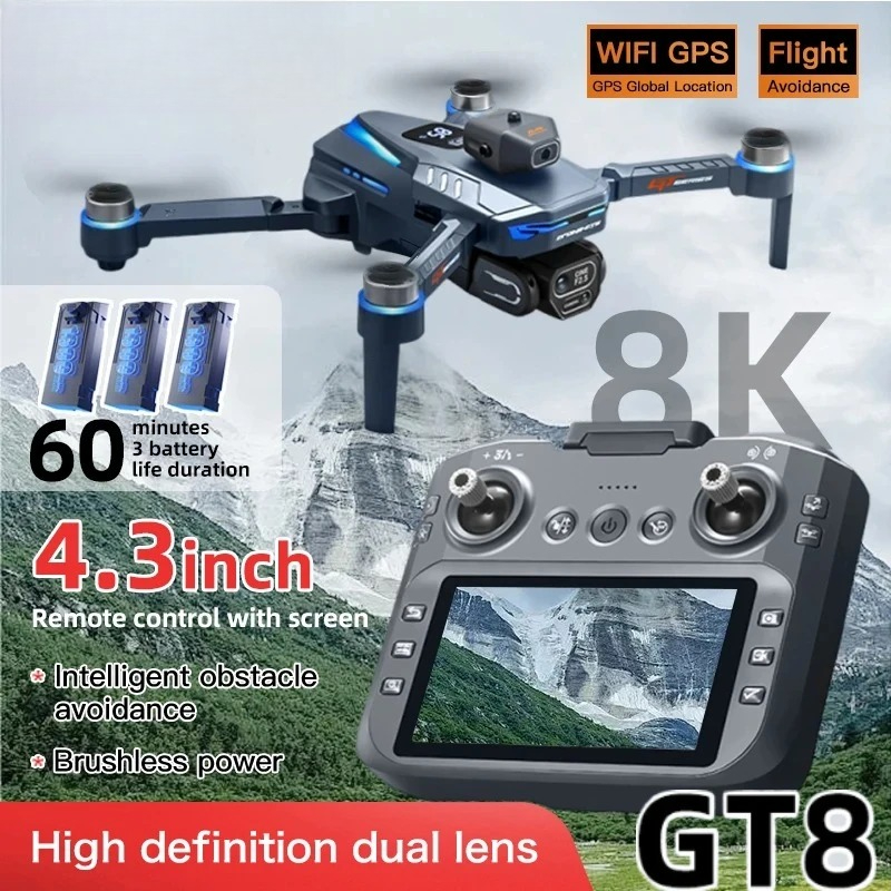 Drone Surveying - Drone GT8 Original 8K Profesional Kamera