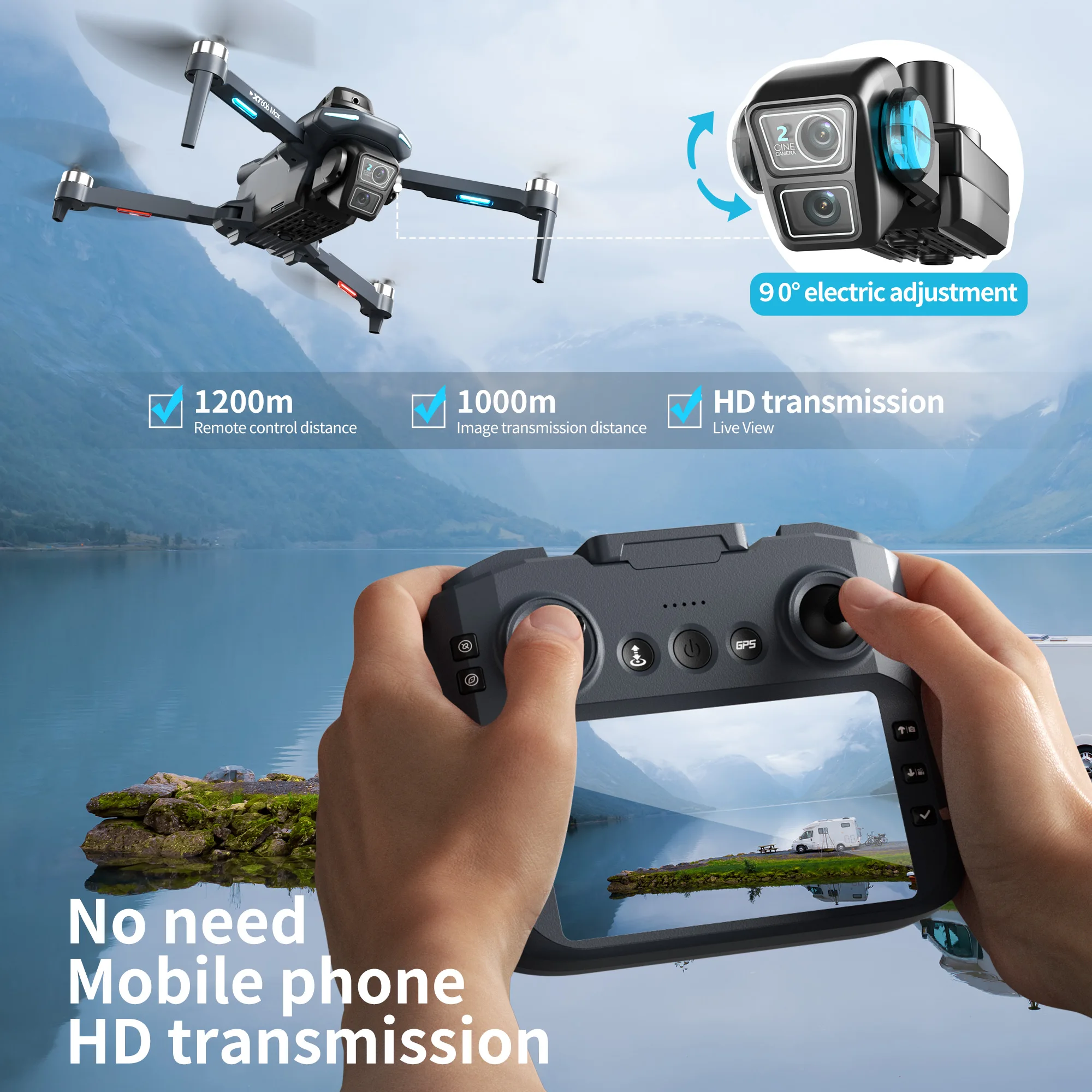 Drone Profesional XT606 Origin - Drone Surveying ulasan dan harga